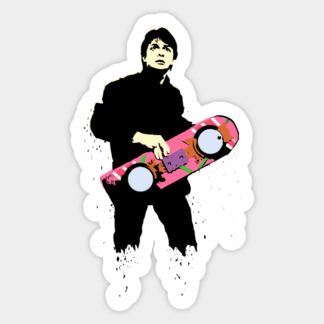 Back to the future Marty Mcfly Hover board Sticker by POPITONTHEWALL